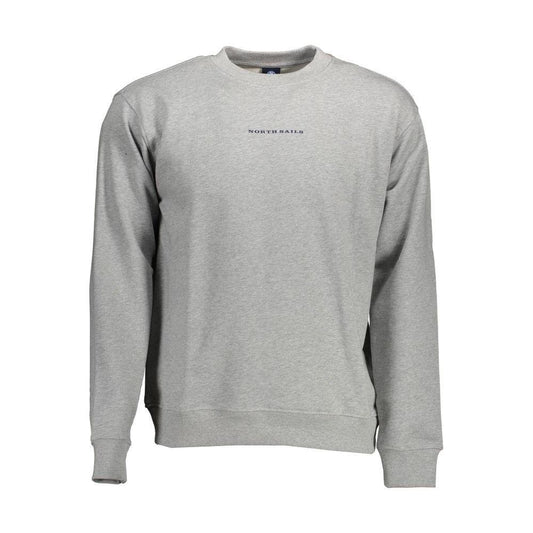 North Sails Gray Cotton Men Sweater NO-12586-XL