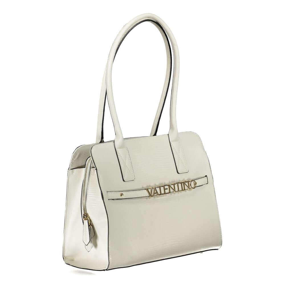 Front view with bag zipped and handles upright.