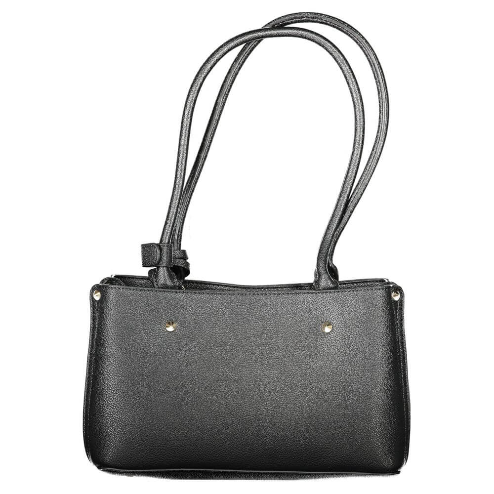 Front view with bag zipped and handles upright.