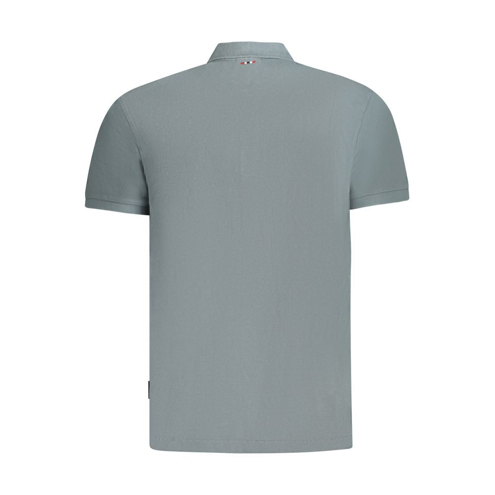 Napapijri Gray Cotton Mens Polo Shirt NA-35677-S