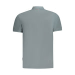 Napapijri Gray Cotton Mens Polo Shirt NA-35677-S