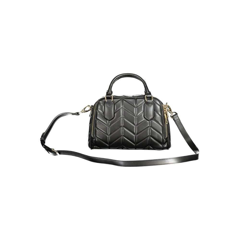 Front view with bag zipped and handles upright.