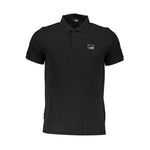 Cavalli Class Black Cotton Men Polo Shirt CA-37874-M