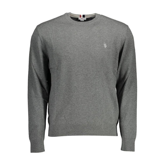 U.S. POLO ASSN. Gray Cotton Mens Sweater US-16896-XXL