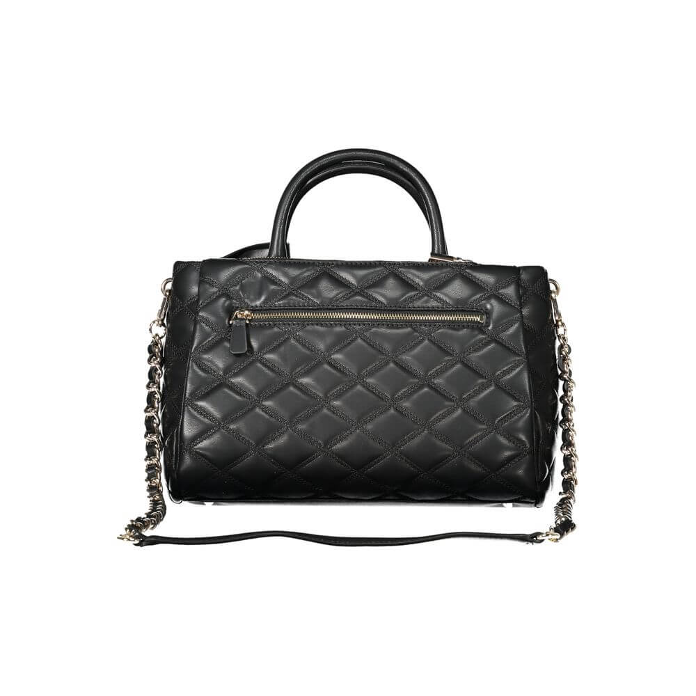 Front view with bag zipped and handles upright.