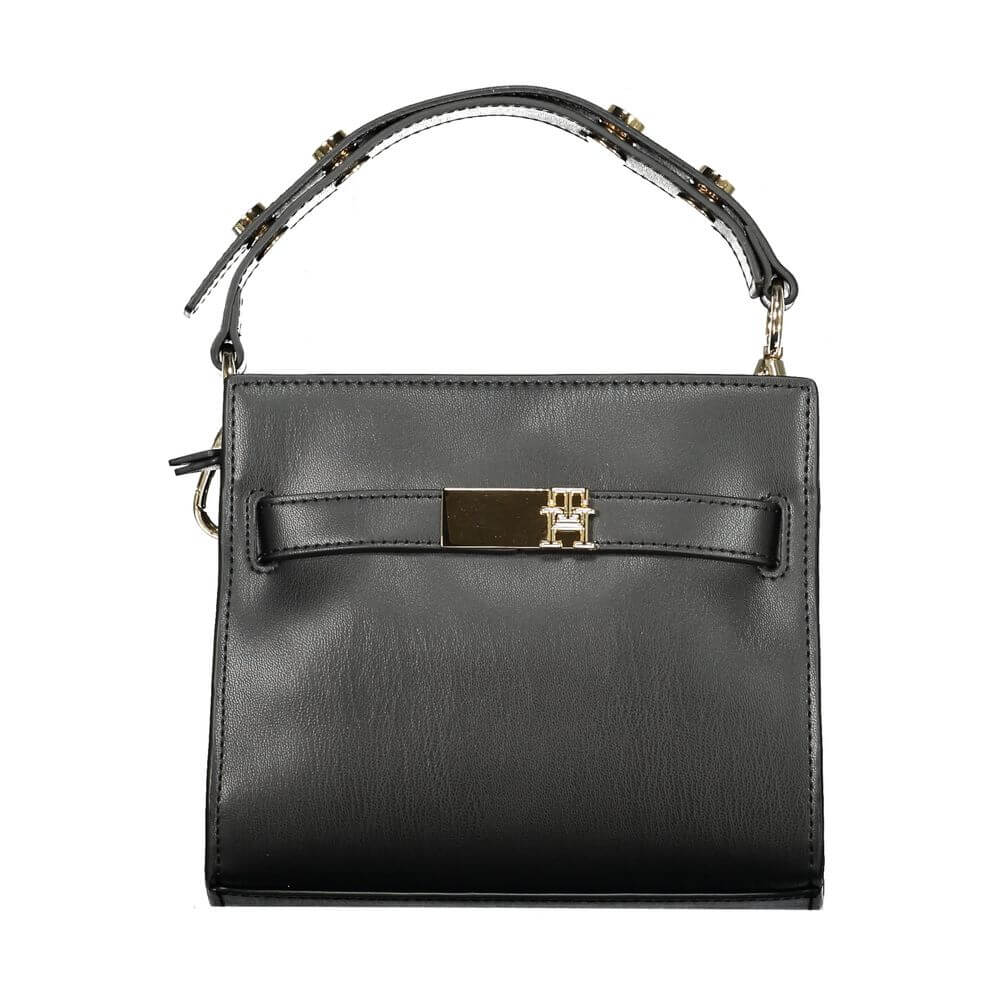 Front view with bag zipped and handles upright.