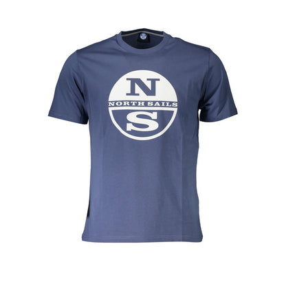 North Sails Blu Cotton Men T-Shirt