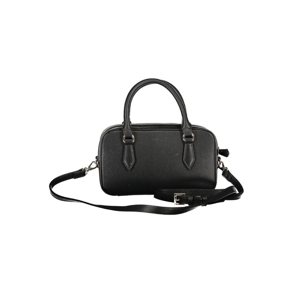 Front view with bag zipped and handles upright.