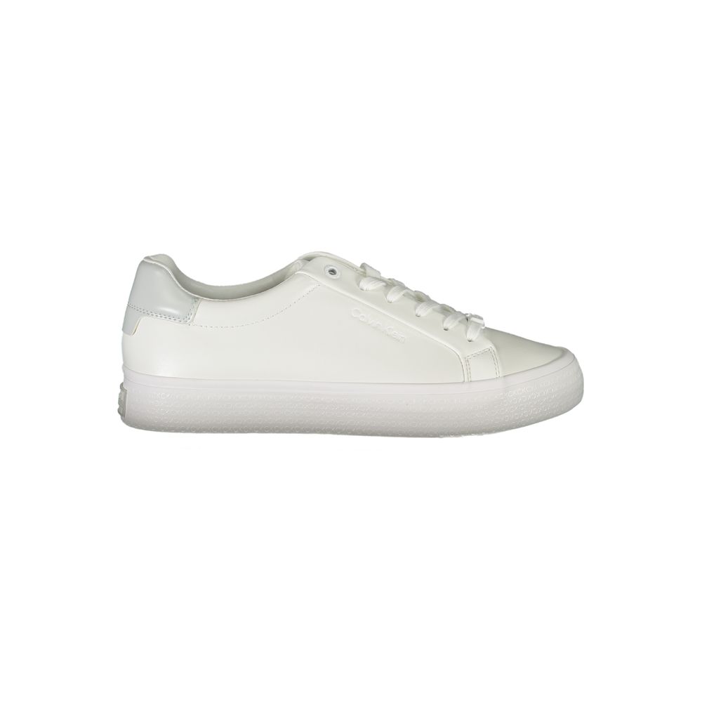 Calvin Klein White Polyester Low Top Sneakers