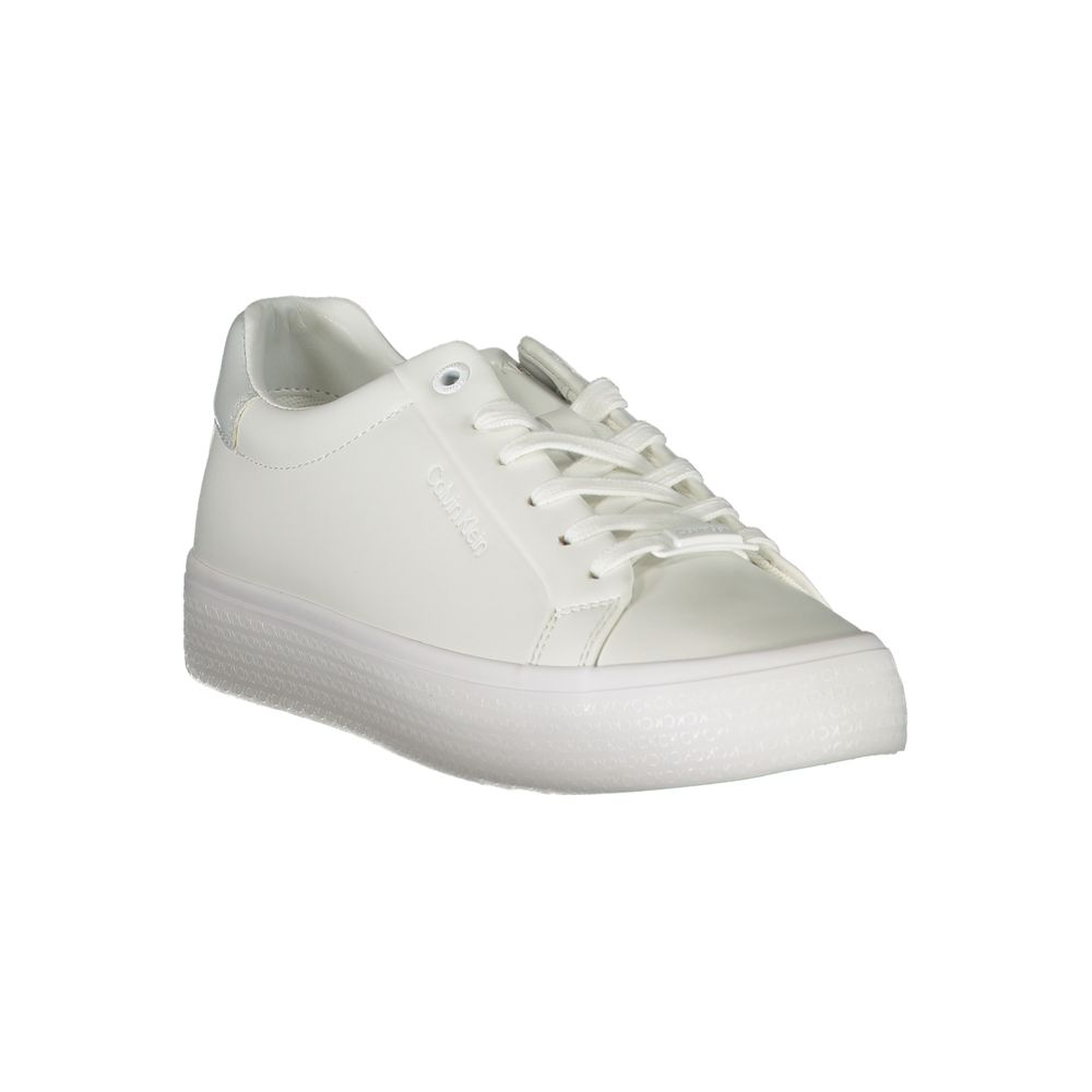 Calvin Klein White Polyester Low Top Sneakers