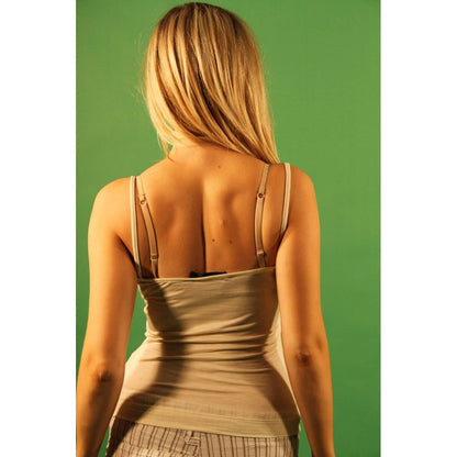 Gas White Viscose Women Tank Top