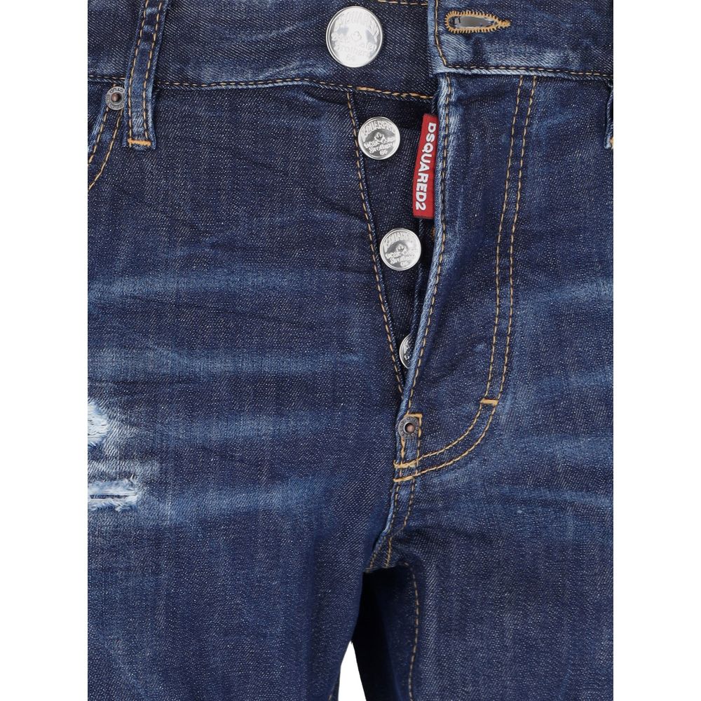 Dsquared² Blue Cotton Men Jeans