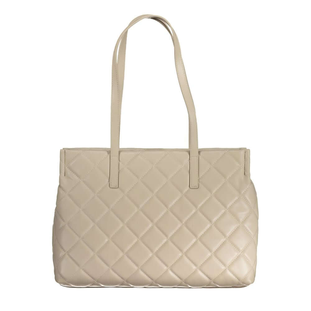 Front view with bag zipped and handles upright.