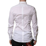 Dolce & Gabbana White GOLD Long Sleeve Dress Formal Shirt TSH906887-40