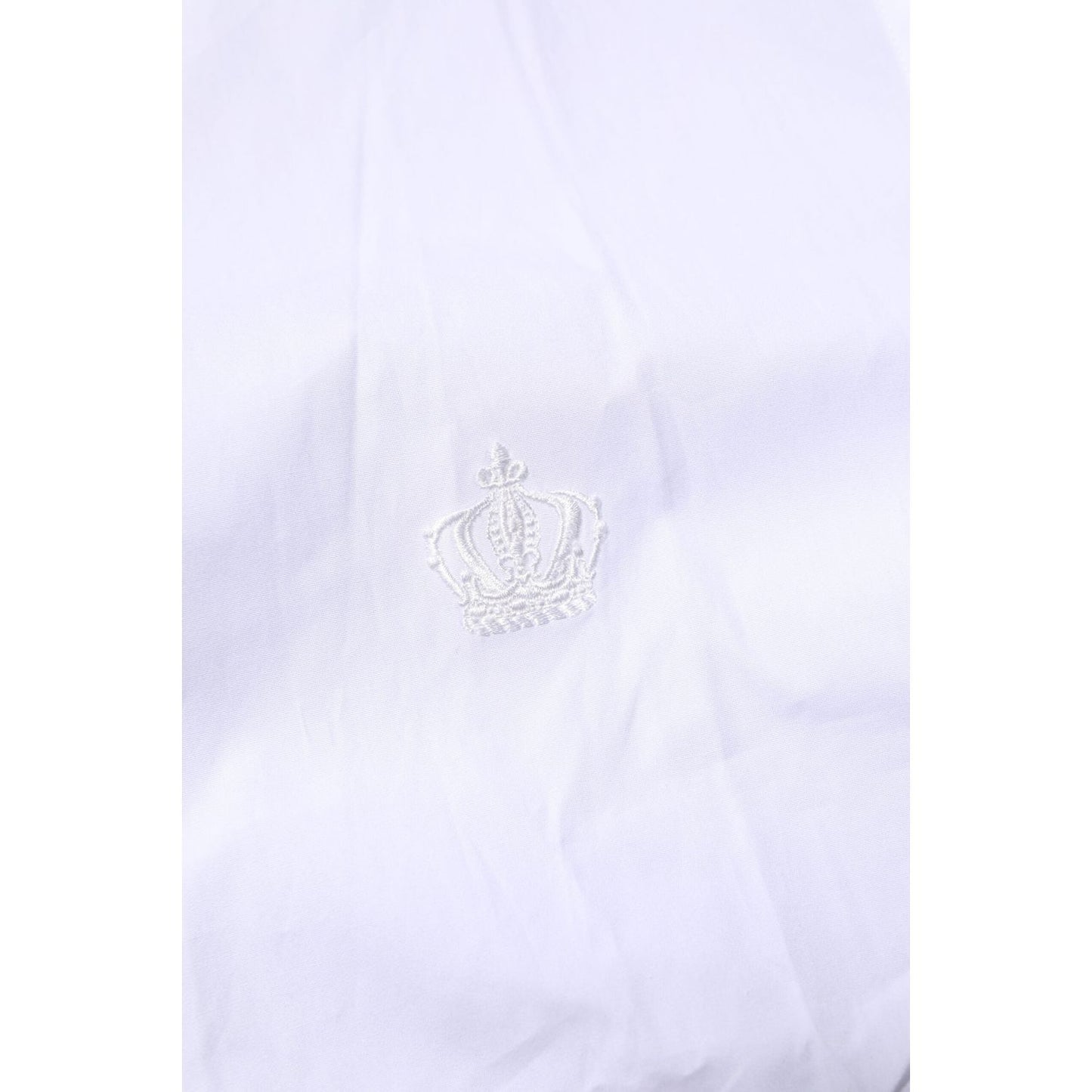 Dolce & Gabbana White Cotton Long Sleeves GOLD Formal Shirt TSH906894-37