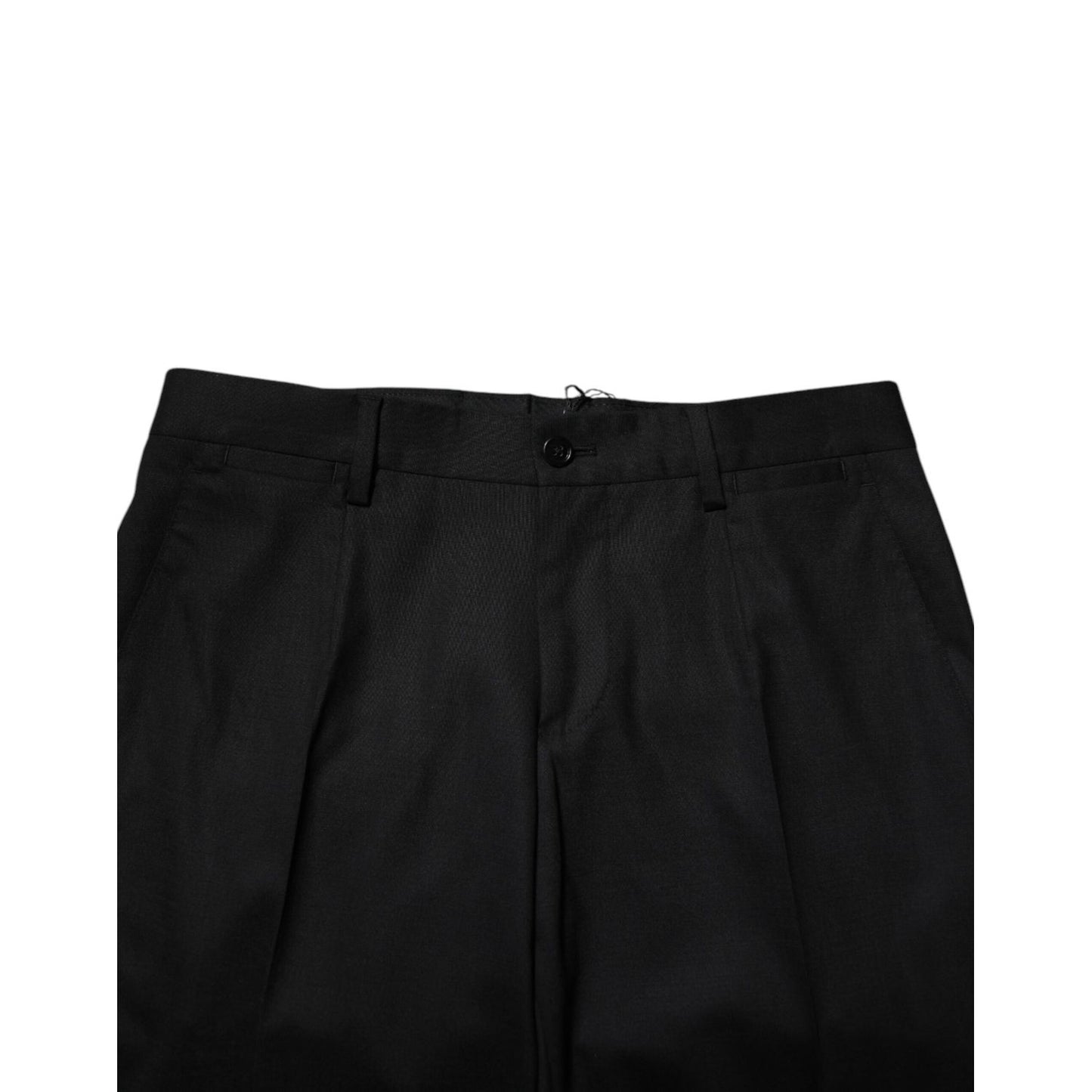 Dolce & Gabbana Black Wool Formal Dress Pants