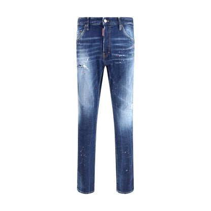 Dsquared² Blue Cotton Slim Fit Jeans