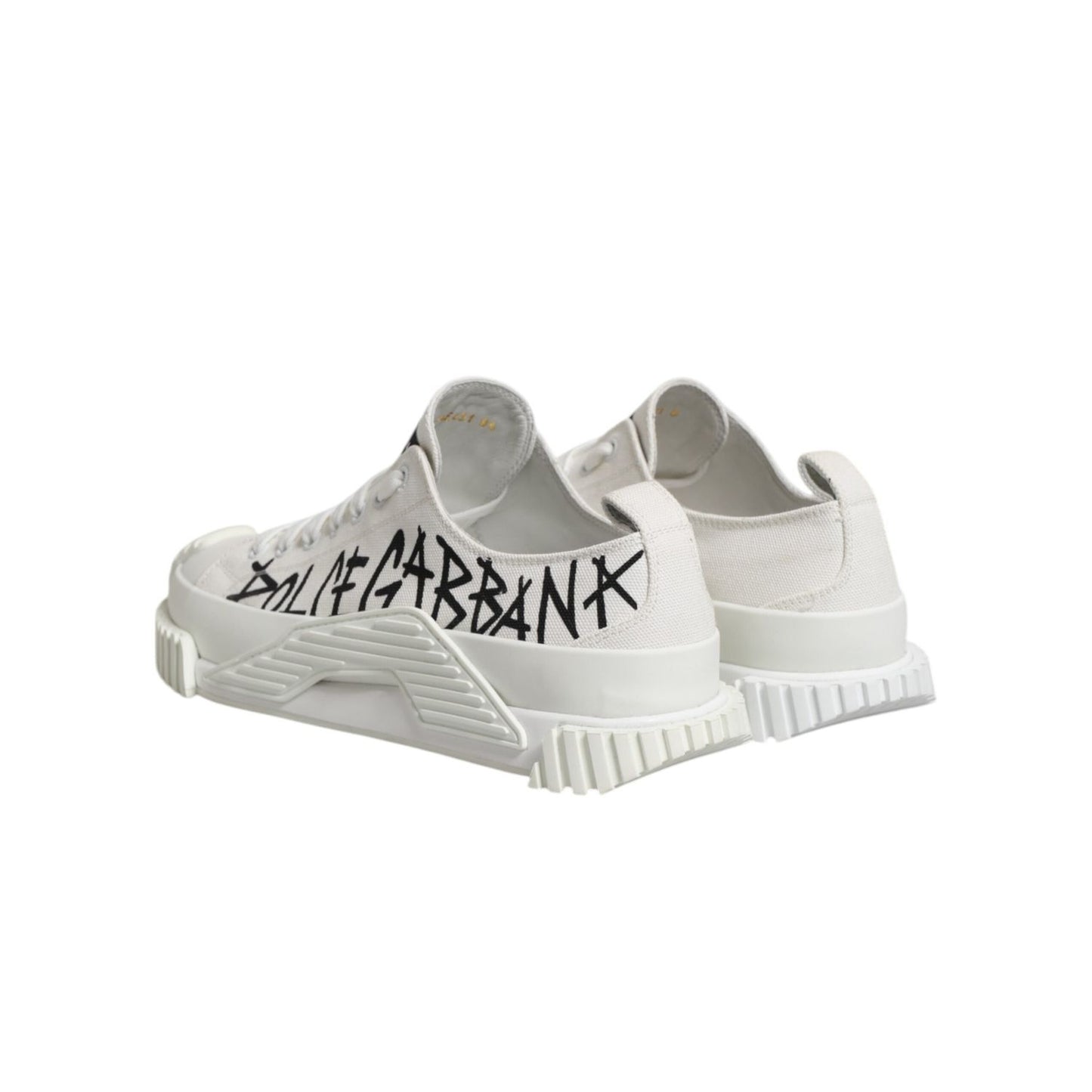 Dolce & Gabbana White Cotton NS1 Low Top Sneakers Shoes MV7259-43