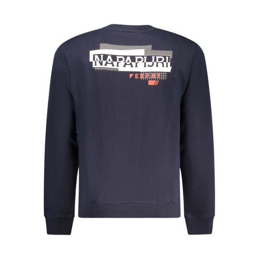 Napapijri Blue Cotton Men Sweater