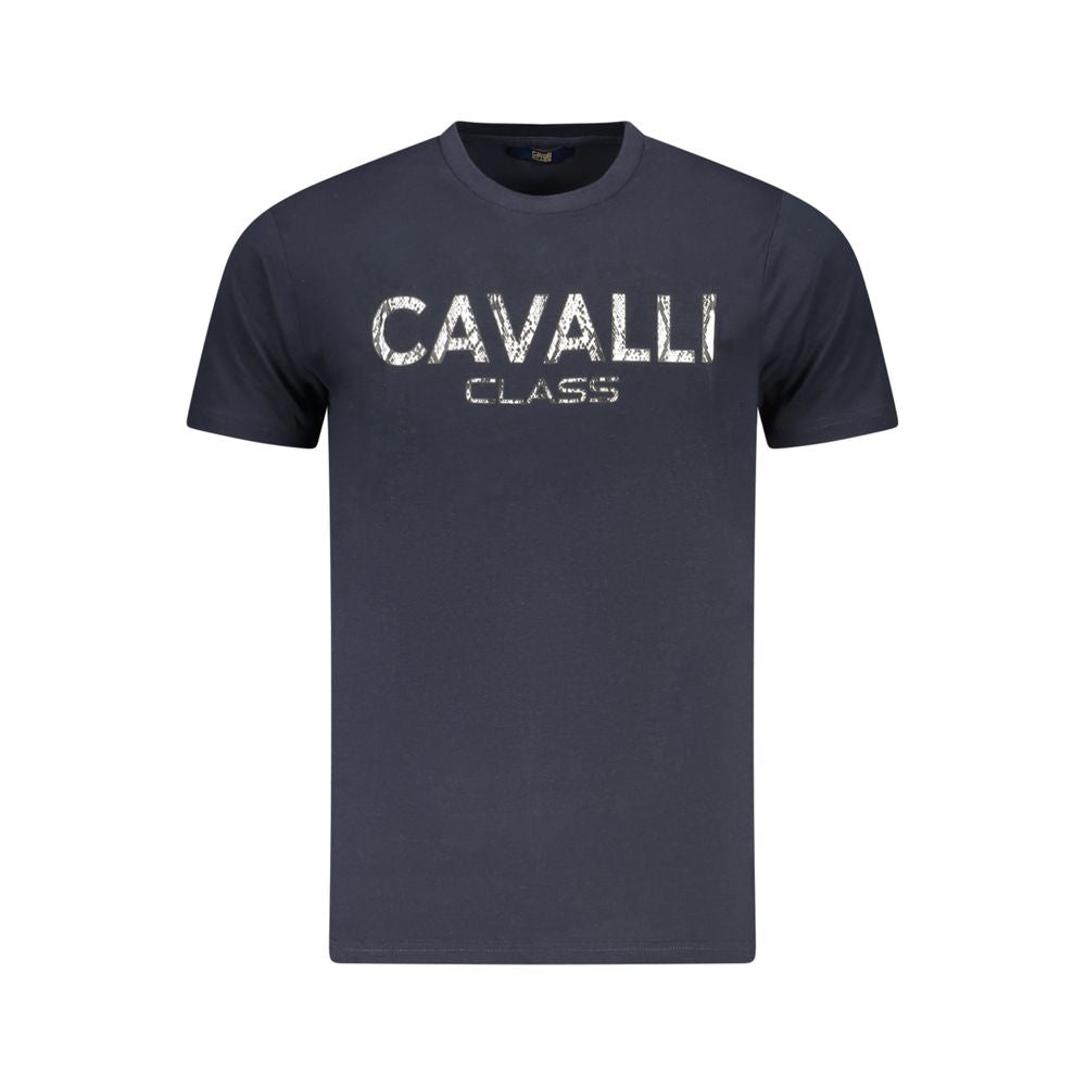 Cavalli Class Blu Cotton Men T-Shirt