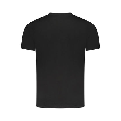 Cavalli Class Black Cotton Men T-Shirt back view, luxury fashion tee with iconic logo, perfect for style and comfort.