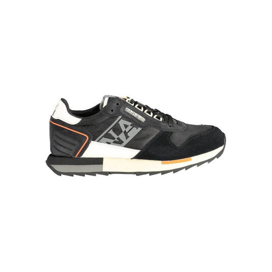 Napapijri Black Leather Men Sneaker NA-36968-EU43/US10