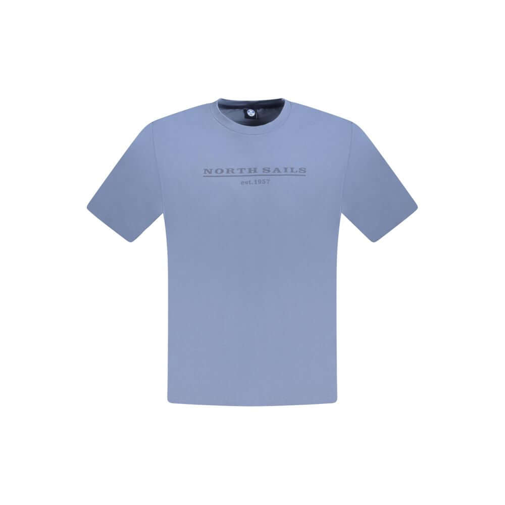 North Sails Blue Cotton Men T-Shirt