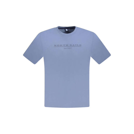 North Sails Blue Cotton Men T-Shirt
