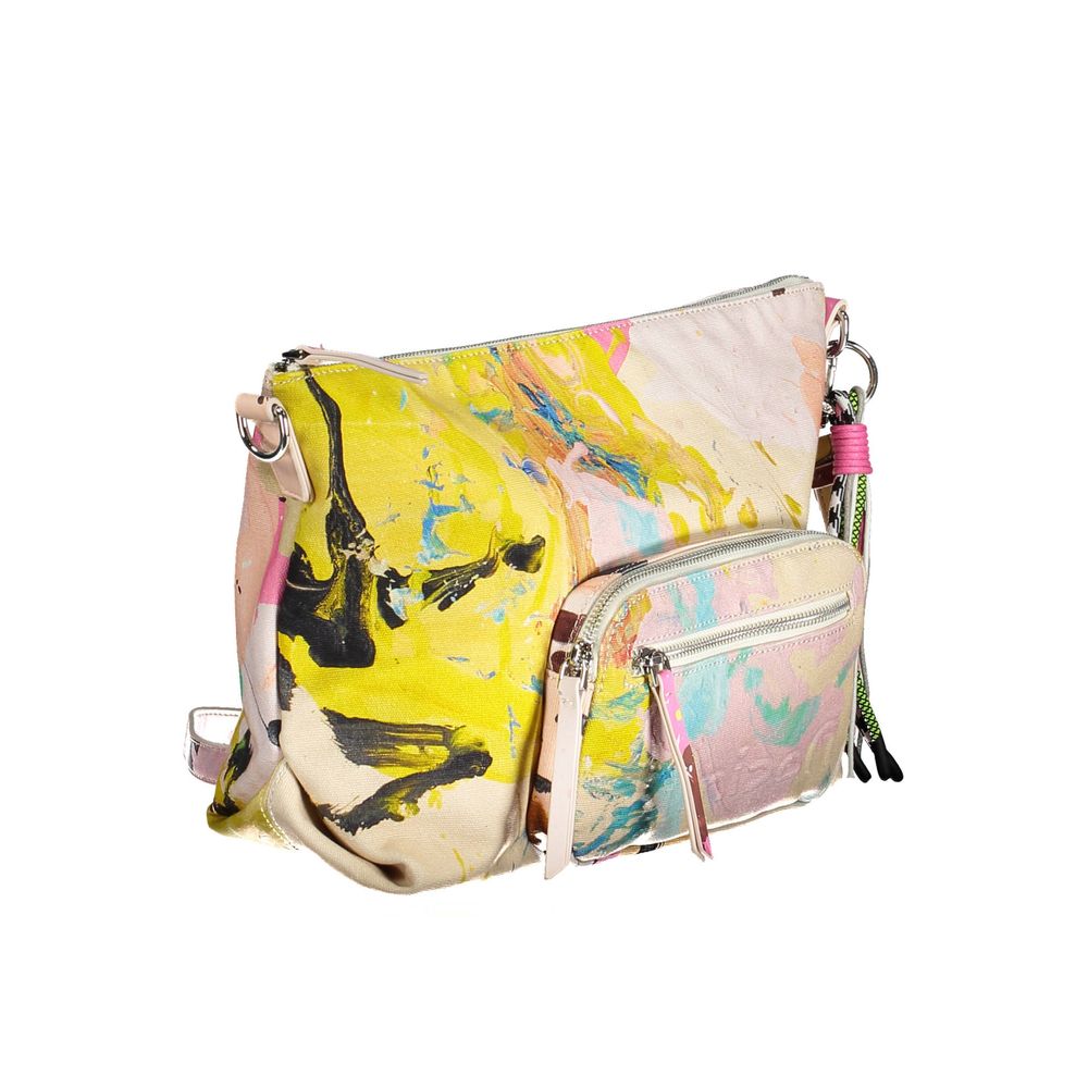 Front view with bag zipped and handles upright.