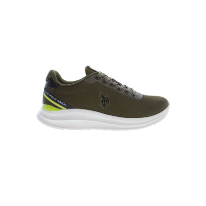 U.S. POLO ASSN. Verde Polyurethane Men Sneaker 1728,67403481248,Athletic - Sneakers - Shoes,EU41/US8,EU43/US10,EU44/US11,EU45/US12,Green,Men,New with tags,Shoes,Sneakers - Shoes,U.S. POLO ASSN.