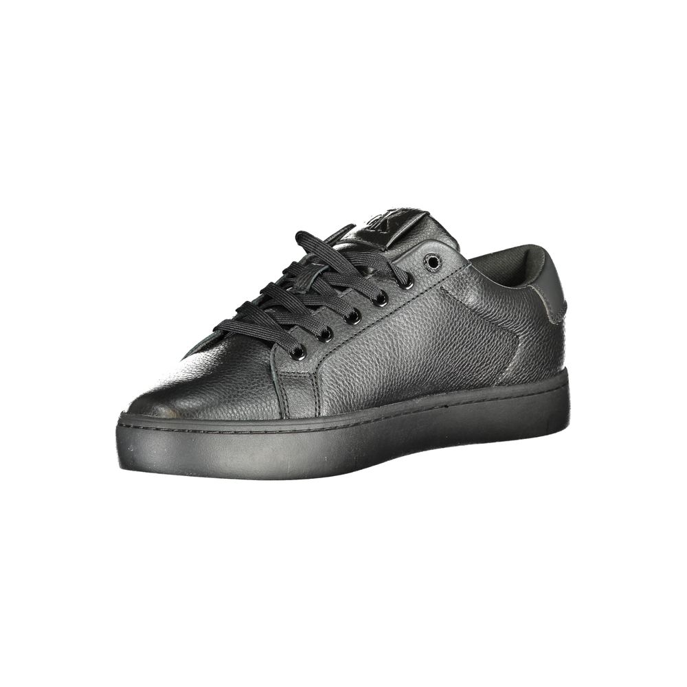 Calvin Klein Black Polyurethane Men Sneaker 1728,67403481248,Black,Calvin Klein,EU44/US11,Low Tops - Sneakers - Shoes,Men,New with tags,Shoes,Sneakers - Shoes