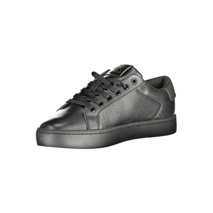 Calvin Klein Black Polyurethane Men Sneaker 1728,67403481248,Black,Calvin Klein,EU44/US11,Low Tops - Sneakers - Shoes,Men,New with tags,Shoes,Sneakers - Shoes