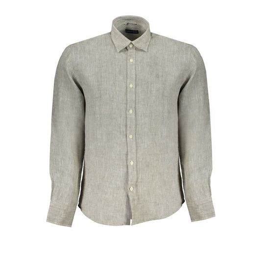 North Sails Gray Linen Shirt NO-29881-S