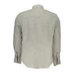 North Sails Gray Linen Shirt NO-29881-S