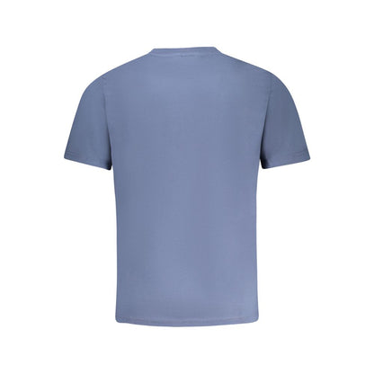 Back view of North Sails Blue Cotton Men T-Shirt showcasing casual luxury and effortless style.