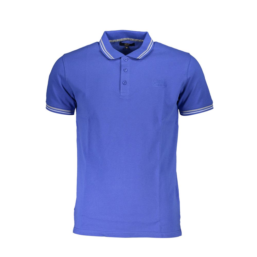 Cavalli Class Blu Cotton Men Polo