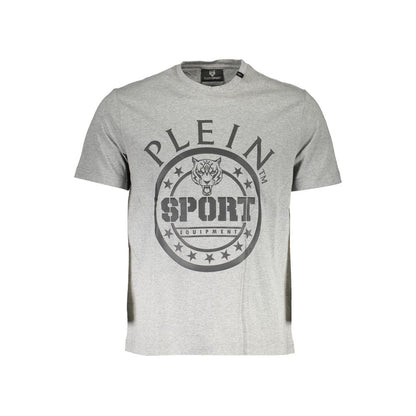 Plein Sport Gray Cotton T-Shirt