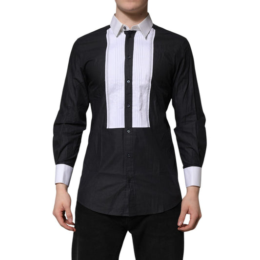 Dolce & Gabbana Black White GOLD Long Sleeves Formal Shirt TSH906760-40