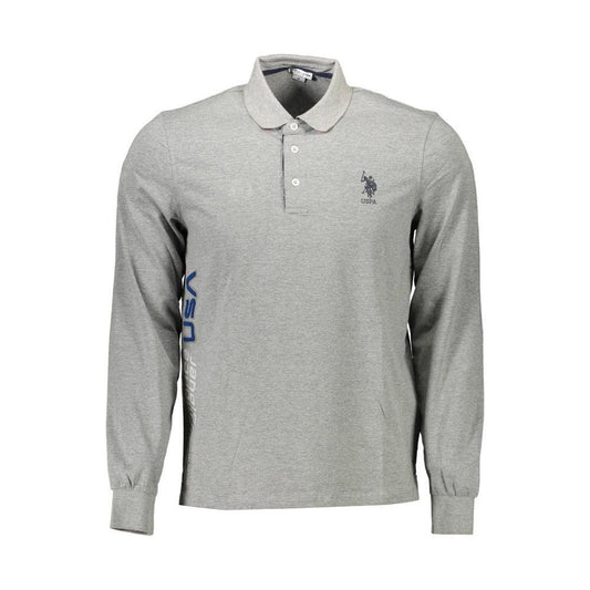 U.S. POLO ASSN. Gray Cotton Men Polo Shirt US-9218-XXL