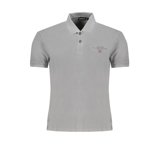 Napapijri Brown Cotton Men Polo Shirt NA-29376-S
