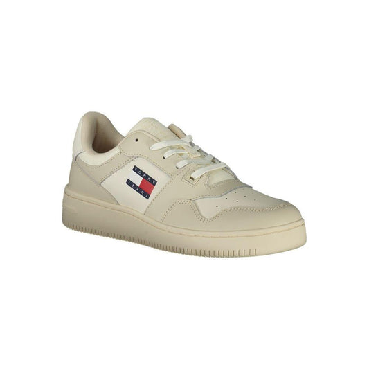 Tommy Hilfiger Beige Leather Men Sneaker TO-35336-EU40/US7