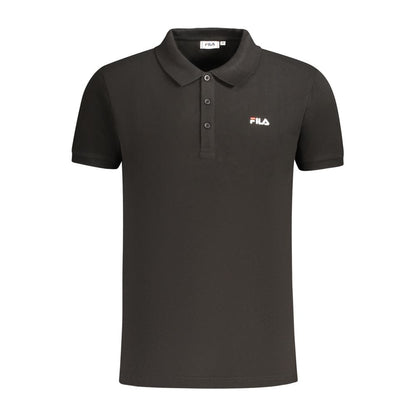 Fila Black Cotton Polo Shirt