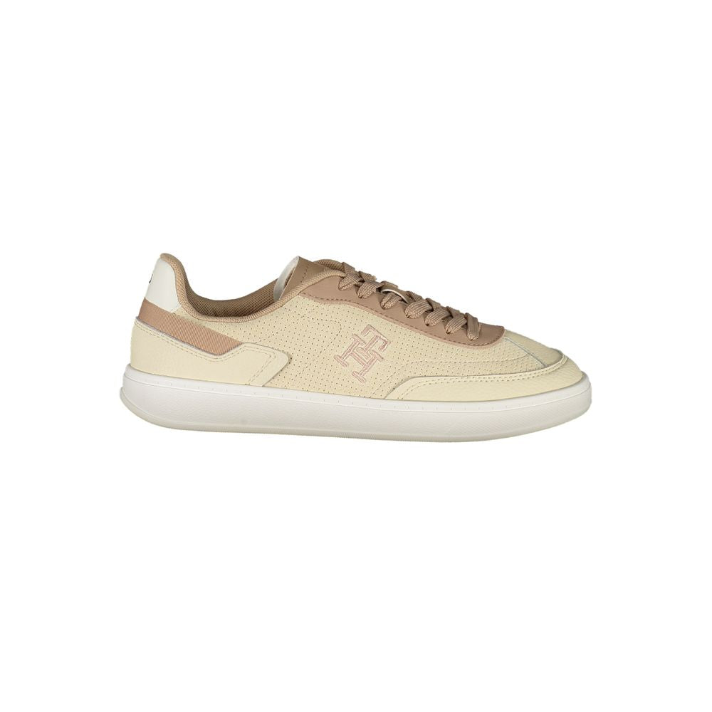 Tommy Hilfiger Beige Leather Women Sneaker TO-36771-EU36/US6