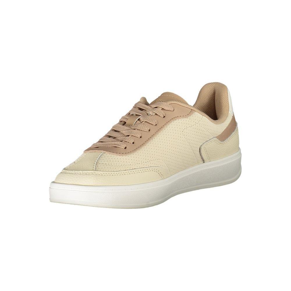 Tommy Hilfiger Beige Leather Women Sneaker TO-36771-EU36/US6