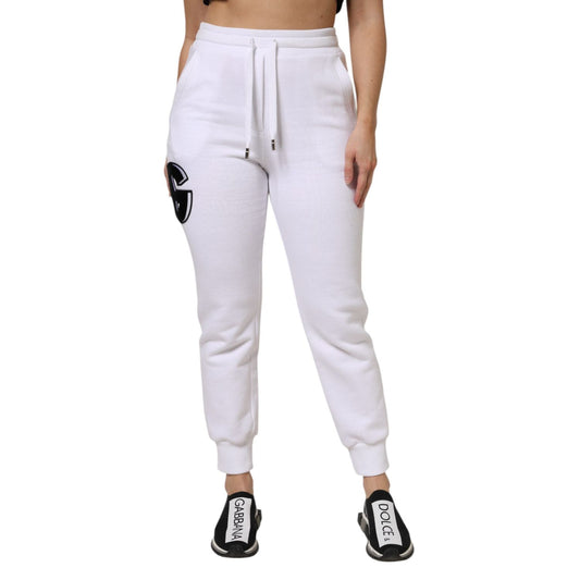 Dolce & Gabbana White Cotton Stretch Jogger Sweatpants Pants PAN76511-40