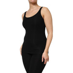 Dolce & Gabbana Black Cotton Stretch Sleeveless Women Tank Top THS90386-2