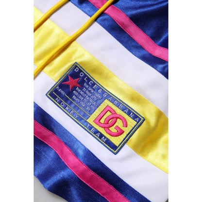 Dolce & Gabbana Multicolor Polyester Long Sleeves V-Neck Top