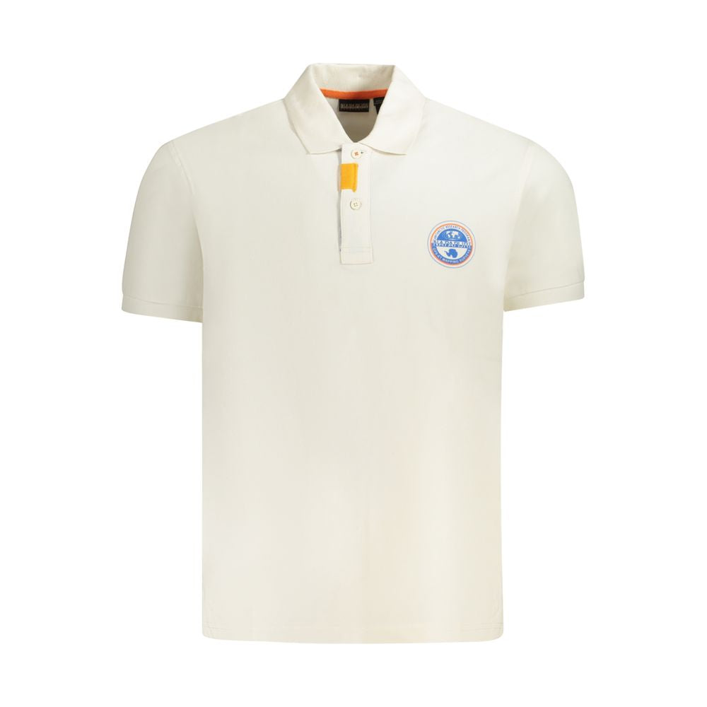 Napapijri White Cotton Men Polo