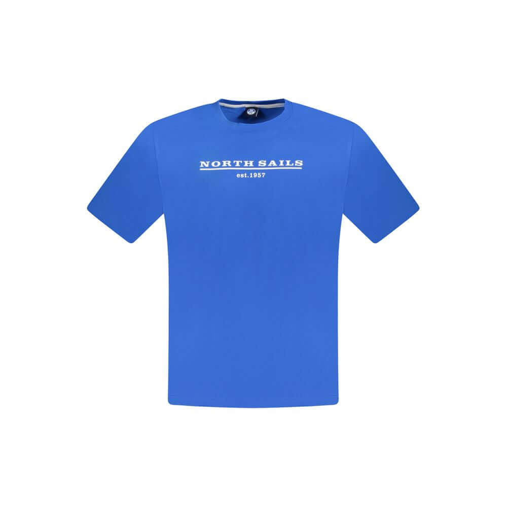 North Sails Blue Cotton Men T-Shirt