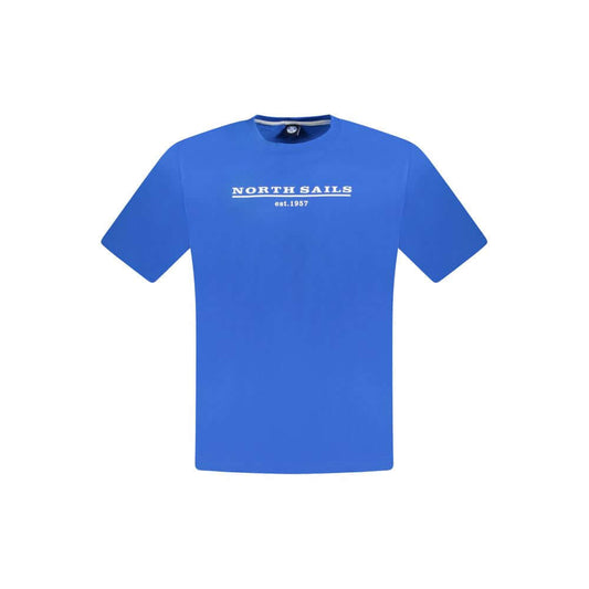 North Sails Blue Cotton Men T-Shirt